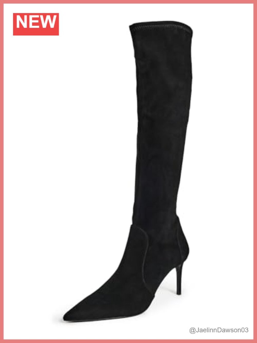 Stuart Weitzman Power Knee-High Stiletto Heel Pointed Toe Boots 75mm